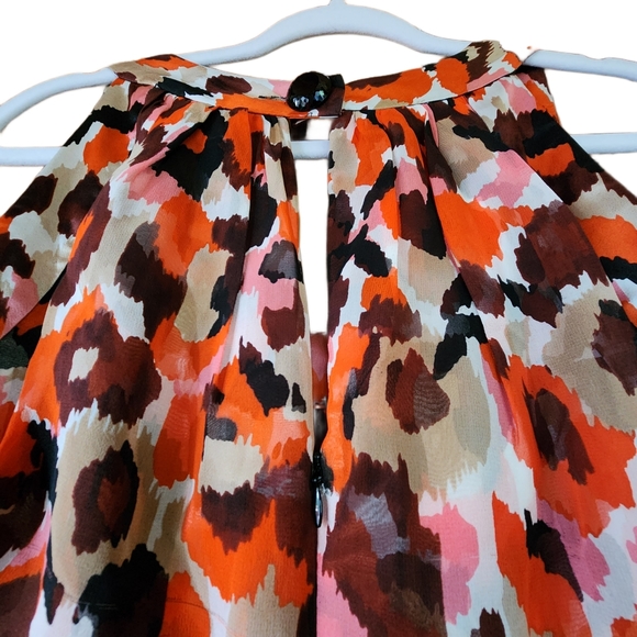 Donna Ricco Red & Pink Floral Sleeveless Dress Size 10 - Picture 5 of 7